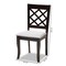 Baxton Studio Verner Grey Upholstered Espresso Finished Wood Dining Chair, PK4 157-9726 - alternate 4